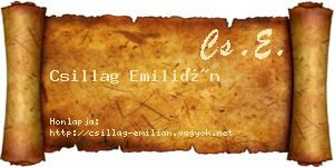 Csillag Emilián névjegykártya